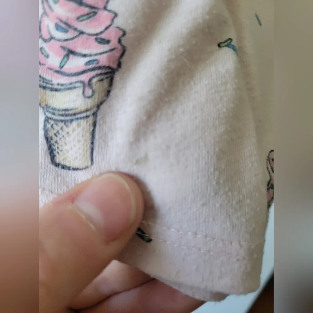 Justice Pink Ice Cream And Sprinkles Print Kids Tee 10